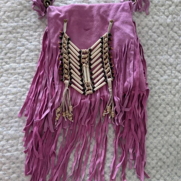 🦄 Rare Spell Wild Belle Suede Fringe Crossbody Bag - Picture 1 of 11